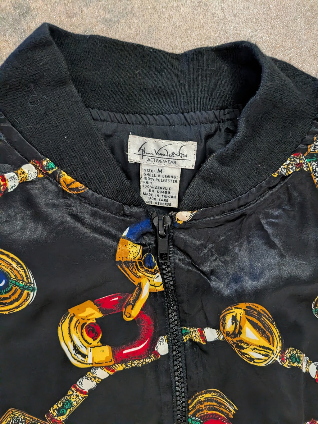 Vintage Gloria Vanderbilt Activewear Kurtka Bomber M