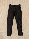 Czarne Jeansy High Waist z Wiązaniem XL