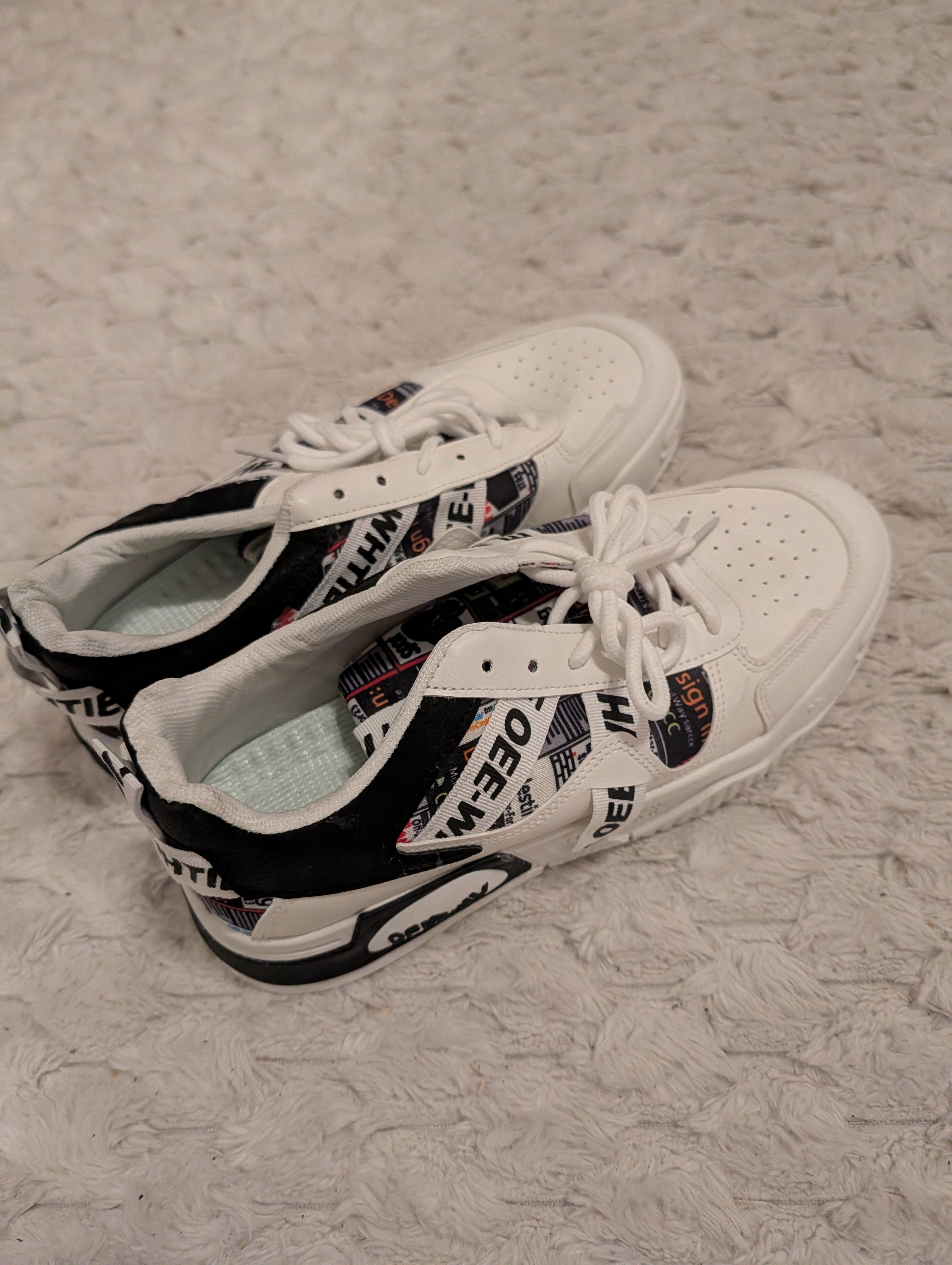 Białe Sneakersy z Nadrukiem Street Style Męskie 41