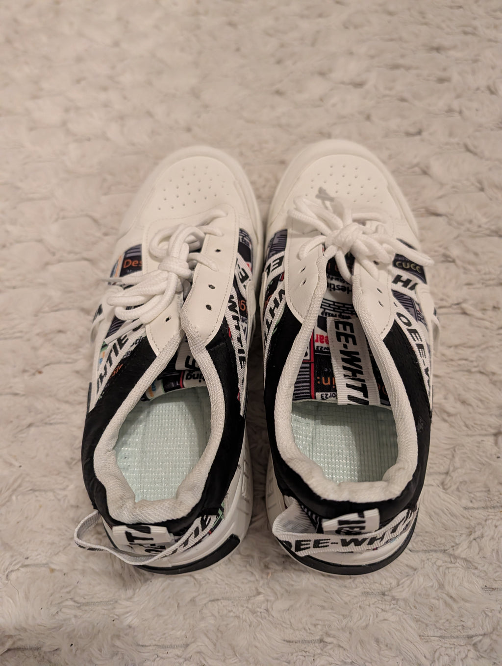 Białe Sneakersy z Nadrukiem Street Style Męskie 41
