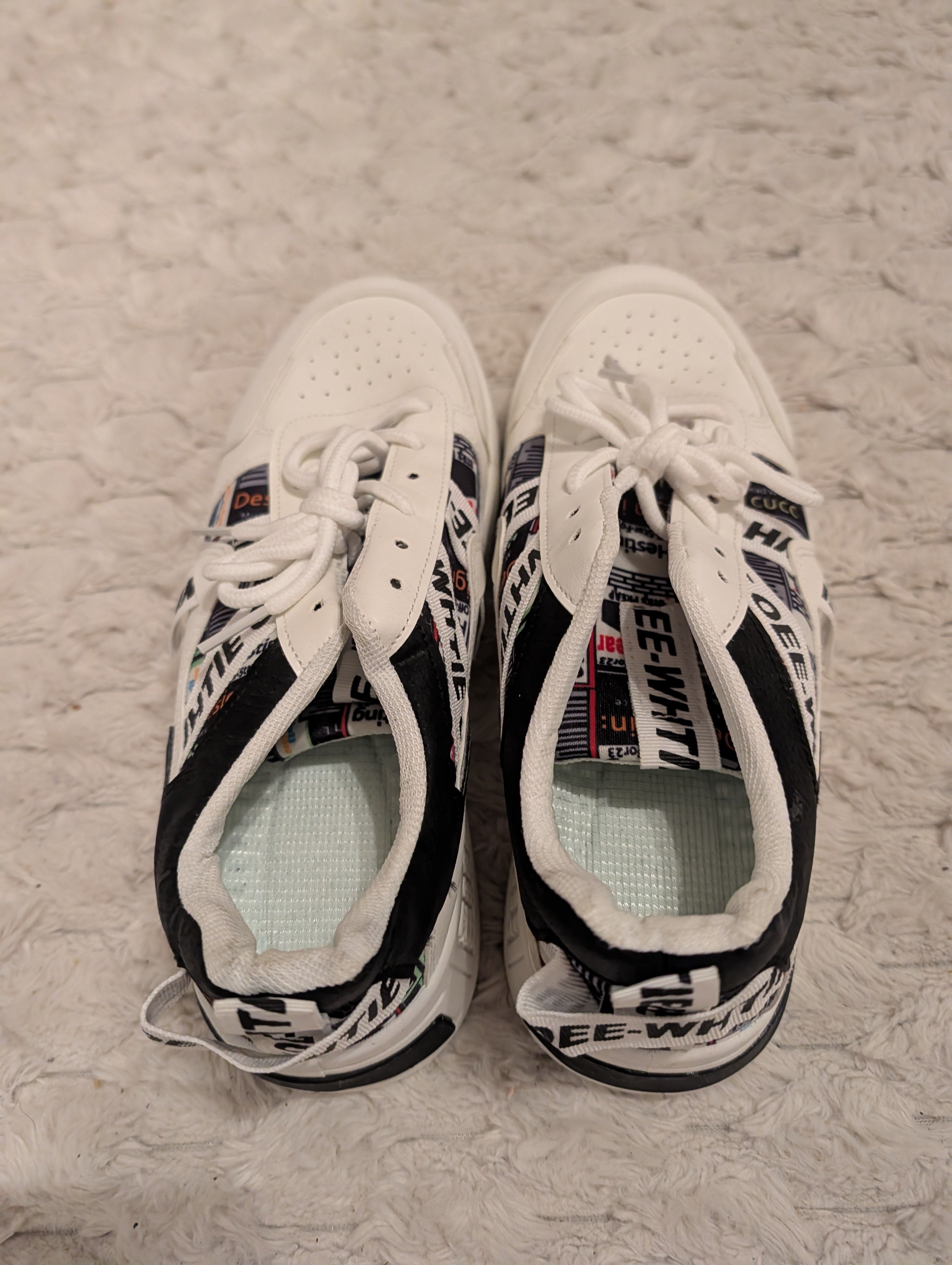 Białe Sneakersy z Nadrukiem Street Style Męskie 41