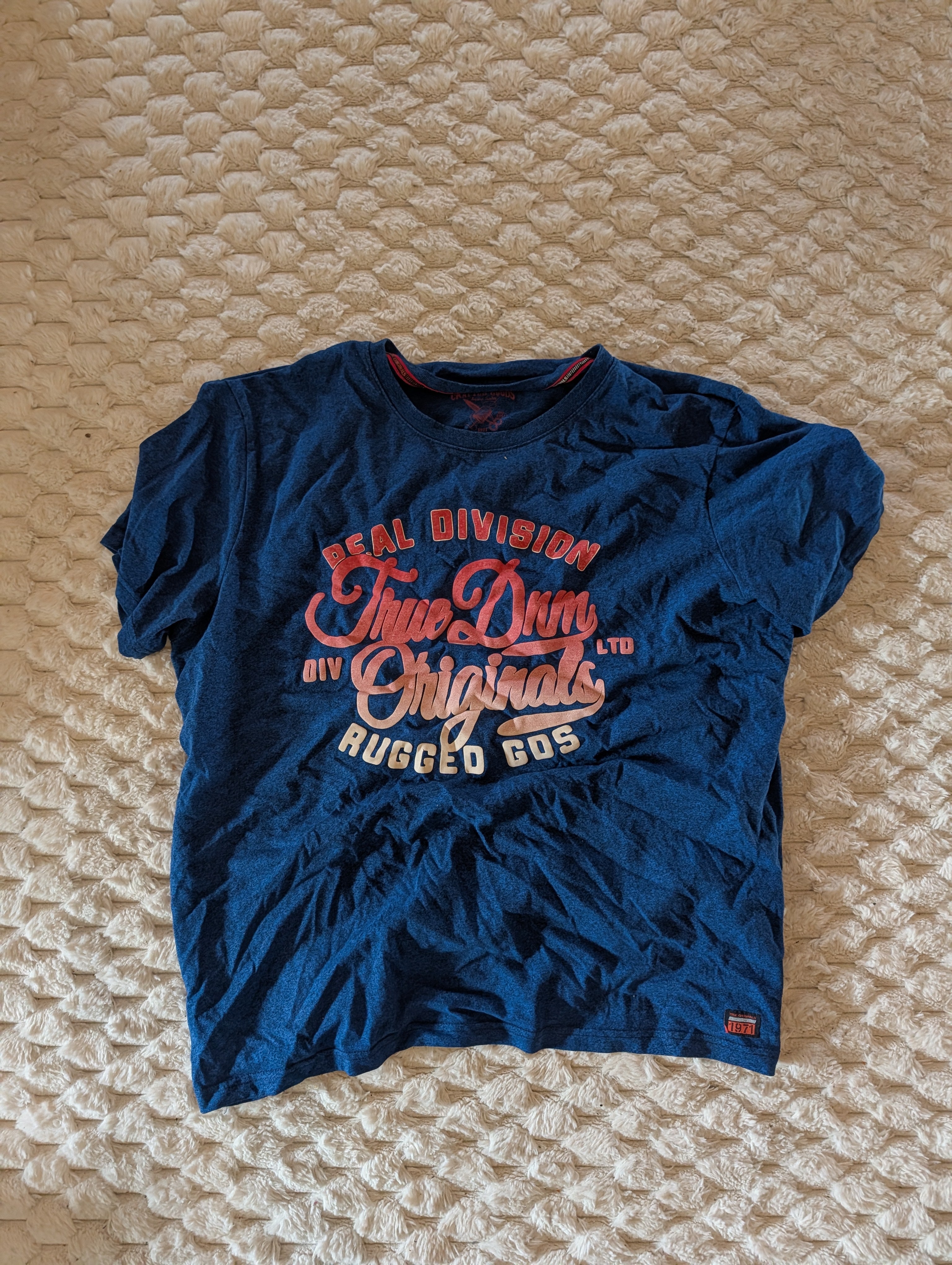 Granatowy T-shirt True Denim Originals XL