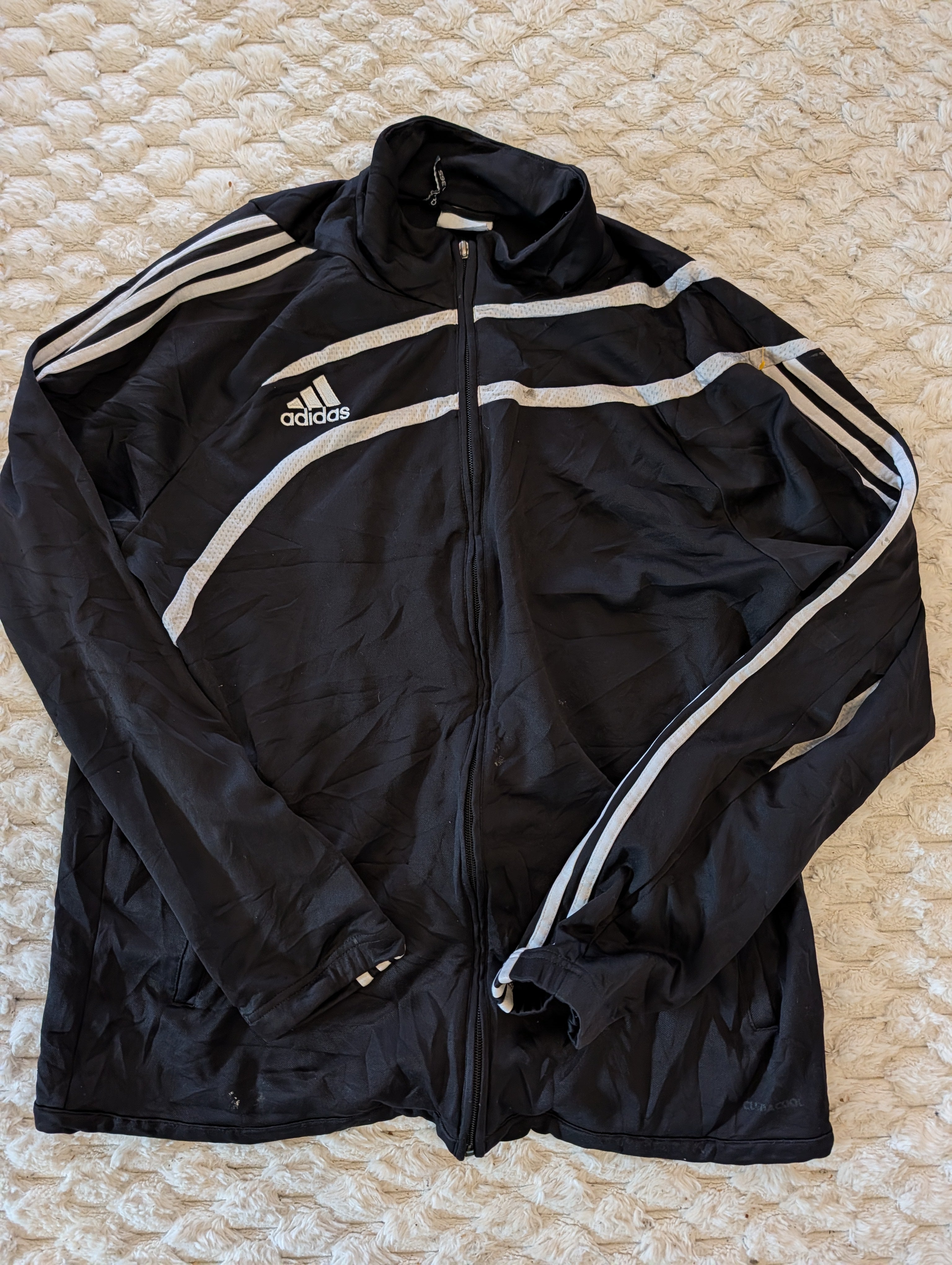 Bluza Adidas Vintage Męska – Czarna XL [Grade B]