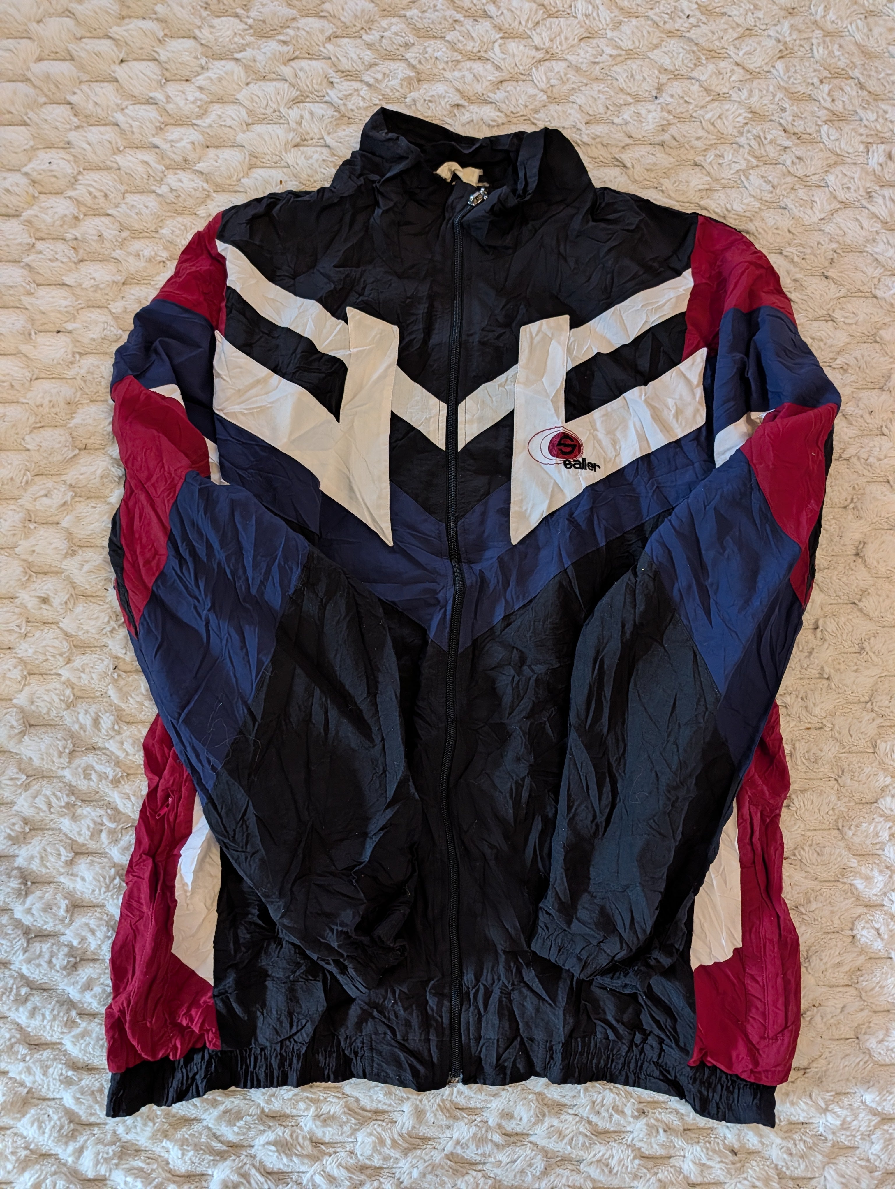 Wiatrówka Baller Vintage Męska – Czarno-Czerwona XL [Grade B]