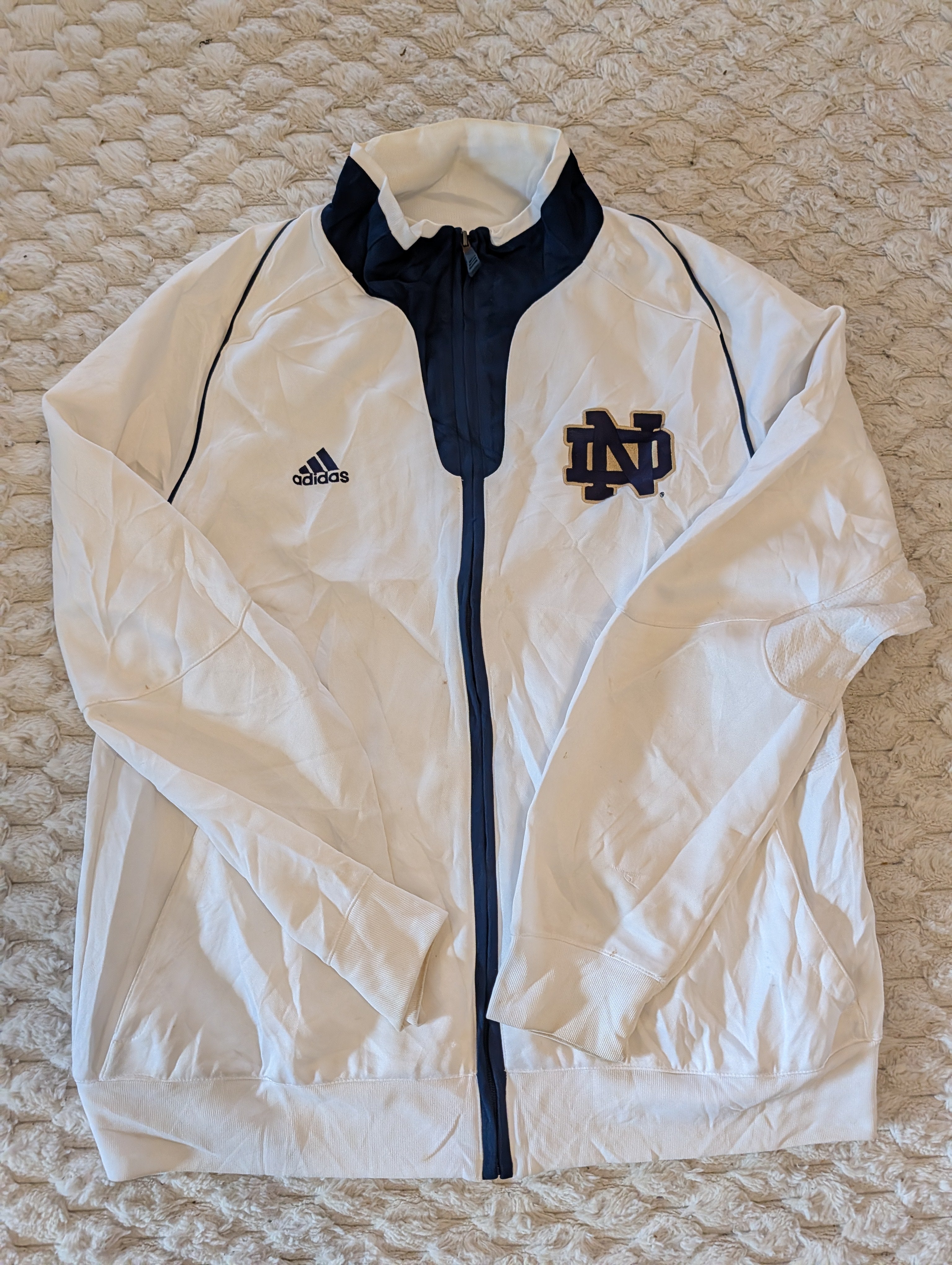 Bluza Adidas Notre Dame Vintage Damska – Biała M [Grade B]