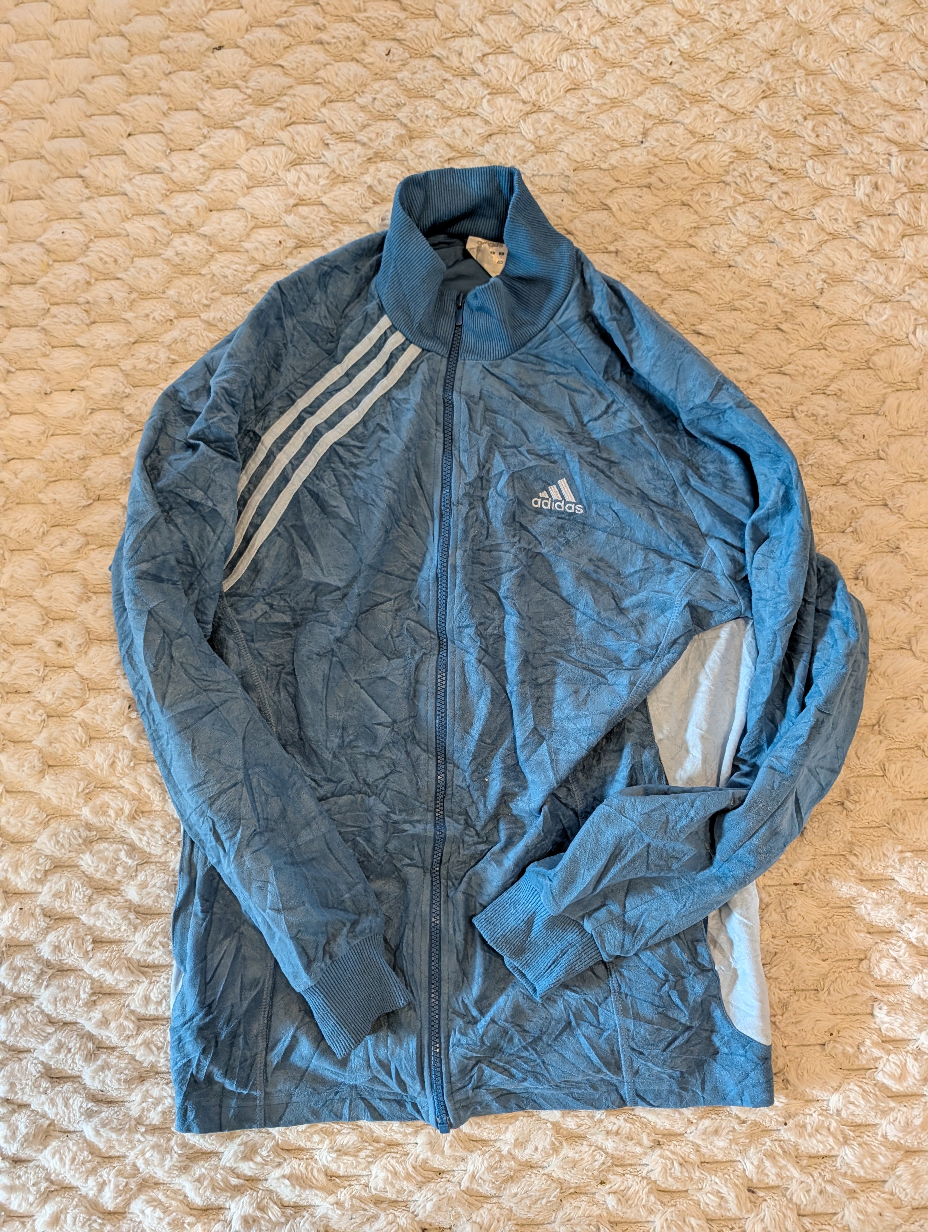 Bluza Adidas Vintage Damska – Niebiesko-Szara XL [Grade B]