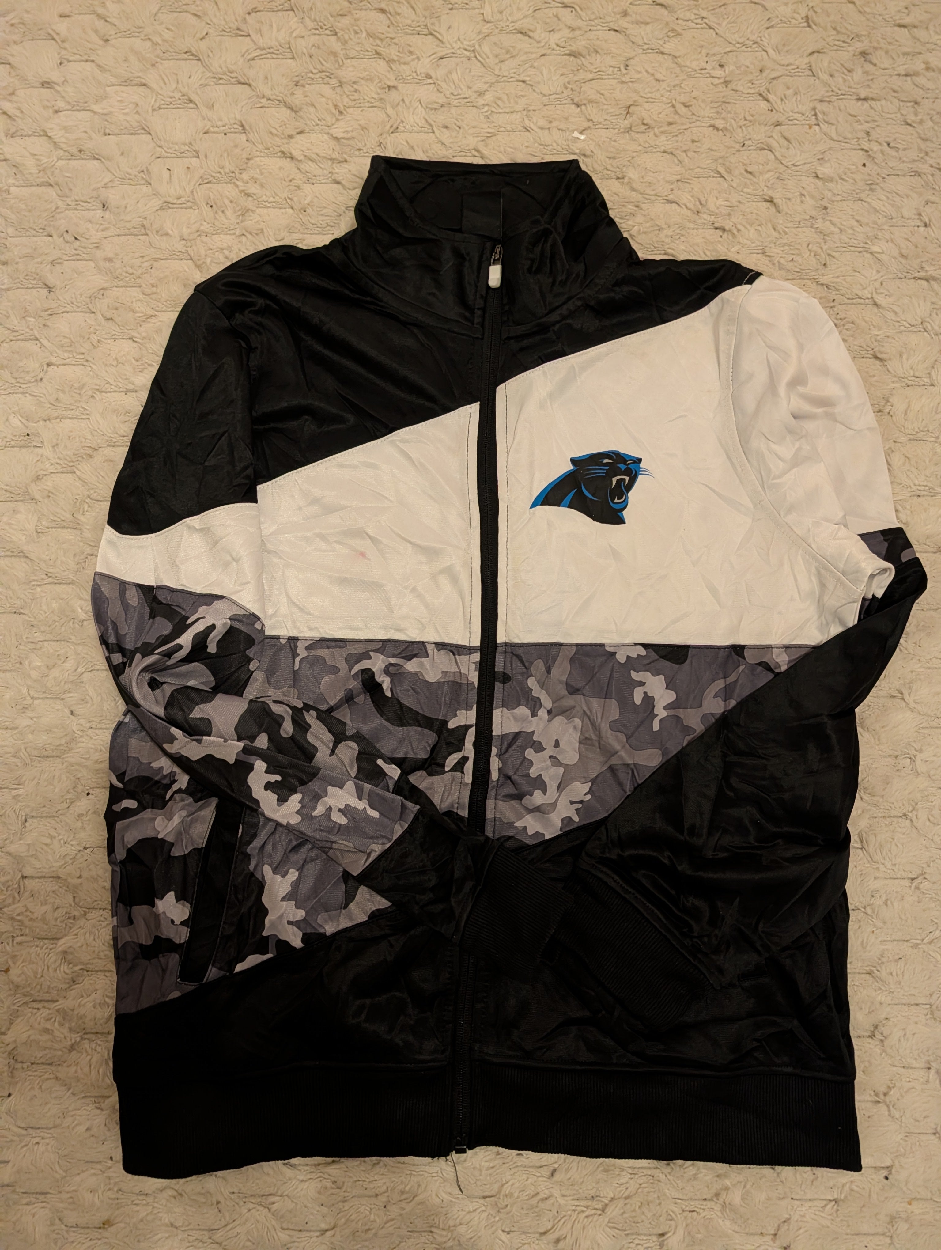 Bluza Carolina Panthers NFL Vintage Męska – Czarno-Biała Moro XL [Grade B]