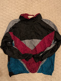 Wiatrowćka Vintage Męska – Czarno-Różowo-Turkusowa Chevron L [Grade B]